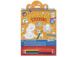 FARGELEGG DINE STICKERS BOK - 2 ASS Animals - Hobby