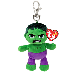 TY HULK - MARVEL CLIP 8CM bamse nøkkelring Hulk - Salg