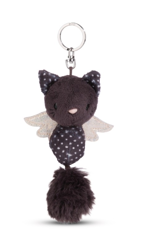 Keyholder Guardian Angel Cats black & white polka dot NICI GREEN nøkkelring Svart - Leiker