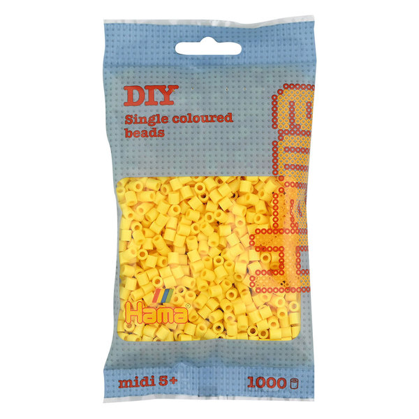 Hama Midi Beads 1000 pcs Ligth Yellow 207-103 Ligth Yellow 103 - hama