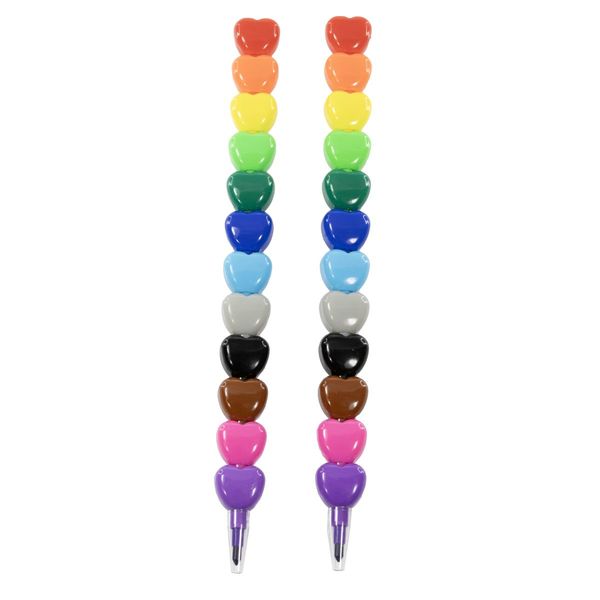 FARVESTIFT PEN HJERTER 12 FRV TINKA COOL STUFF Hjerte - Tinka