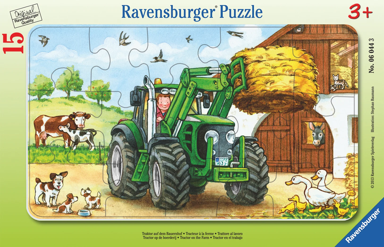 Ravensburger platepuslespill Traktor 15 biter 15 biter - Ravensburger