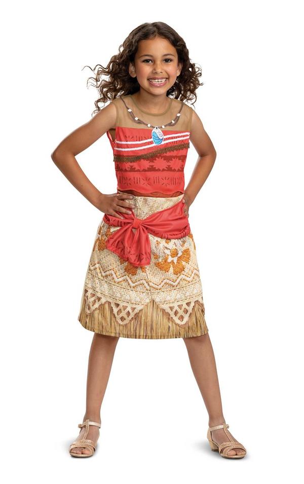 Kostyme Disney Princess Dress Vaiana XS (3-4) vaiana str 3-4 - Karneval
