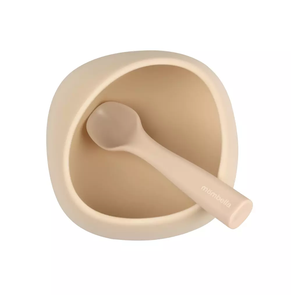 MOMBELLA SKÅL MED SUGEPLATE - LYS BRUN MOMBELLA SKÅL MED SUGEPLATE - LYS BRUN - Småbarns Leiker