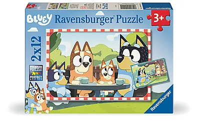 Puslespill 2x12 Bluey med venner Bluey med venner - Ravensburger