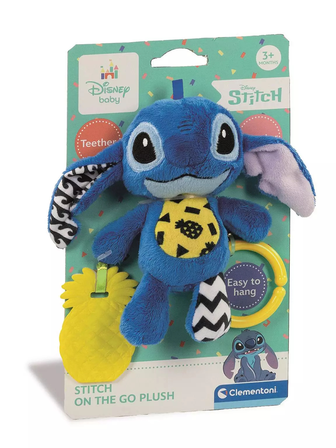Stitch Soft Rattle Travel Plysj Stitch Babyrangle - Clementoni baby