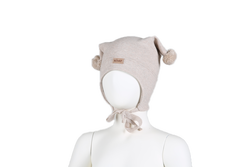 Kivat knytelue 301L-m.82 Lys beige med kivat logo 301L-m.82 - Kivat