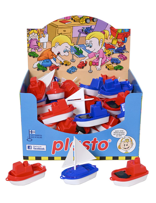 Plasto båt 11cm - 1stk 1 båt - plasto