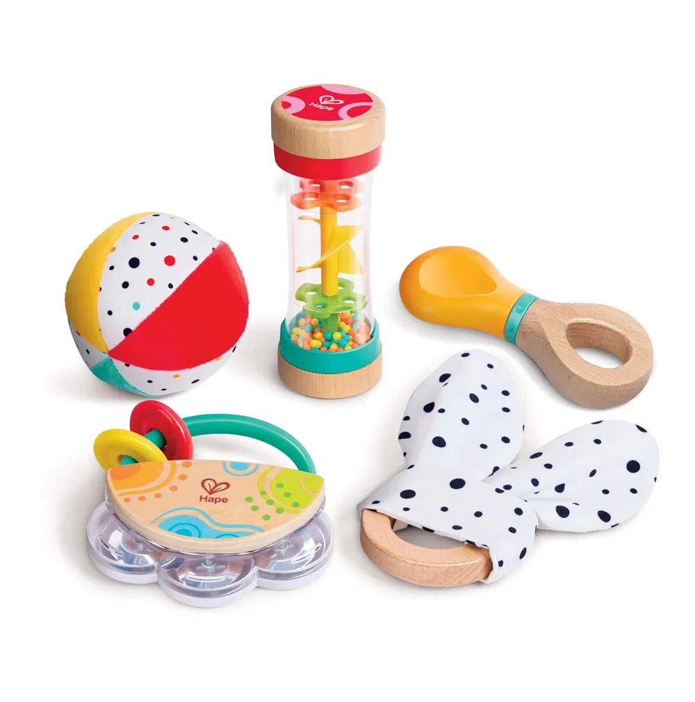 Hape 5 In 1 Baby Sensory Set  5 In 1 Baby Sensory Set - Hape Toys