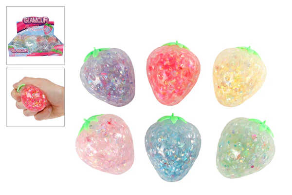 Glitter Squeeze Strawberry Overraskelse hvilken du får - Fidget Toys