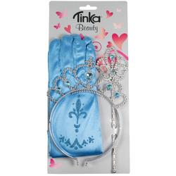 PRINSESSESETT TIARA, HANSKER, SEPTER BLÅ TINKA BEAUTY  TIARA, HANSKER, SEPTER BLÅ - Tinka