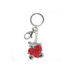 NØKKELRING/BAG CHARM BAMSE M/RØDT HJERTE CHARM BAMSE M/RØDT HJERTE - Tinka