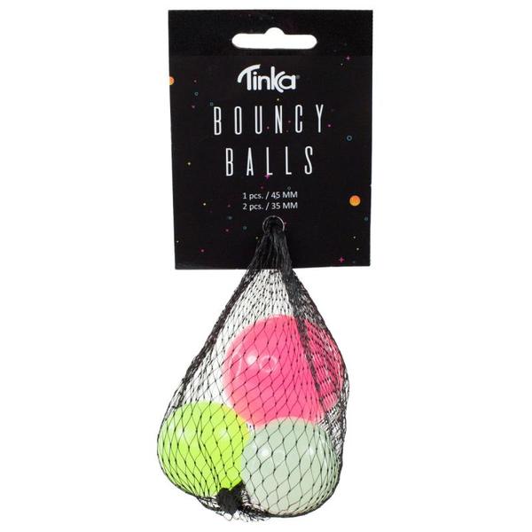 SPRETTBALL TINKA BOUNCY BALLS Rosa, Blå og Grønn - Tinka