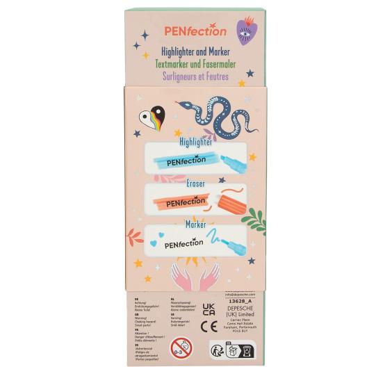 Merkepenn og tusjsett farger - Hobby