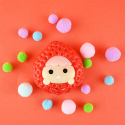SMOOSH SQUISHY STRAWBERRY 45g Raud - Fidget Toys