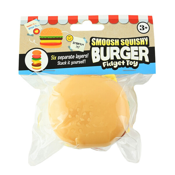 SMOOSH SQUISHY BURGER 134g 7cm hamburger - Fidget Toys