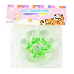SQUISHY CAT PAW CLEAR GLITTER 130G 10cm Assorterte farger - Fidget Toys