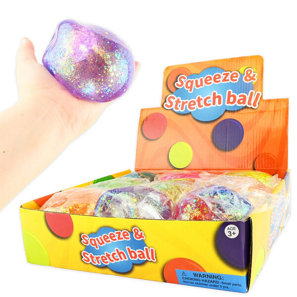 SQUEEZE SUGAR BALL GLITTER Assorterte farger - Fidget Toys
