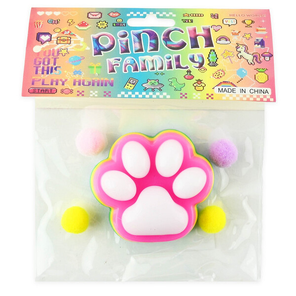SQUISHY CAT PAW RAINBOW 70g 6,5cm Rainbow - Fidget Toys