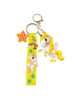 Nøkkelring med unicorn  Gul  - Småvarer