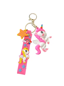 Nøkkelring med unicorn  Rosa (gul stjerne) - Småvarer