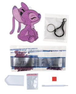 Angel, Crystal Art Bag Charms Angel Rosa - Hobby