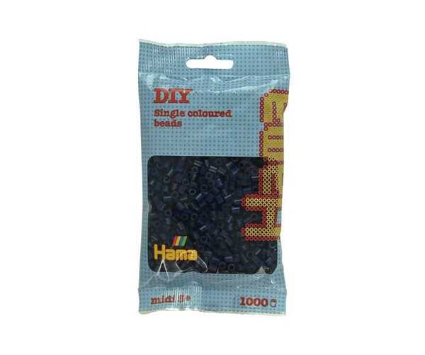 Hama Midi Beads 1000 pcs Midnight Blue 207-116 Midnight Blue  - hama