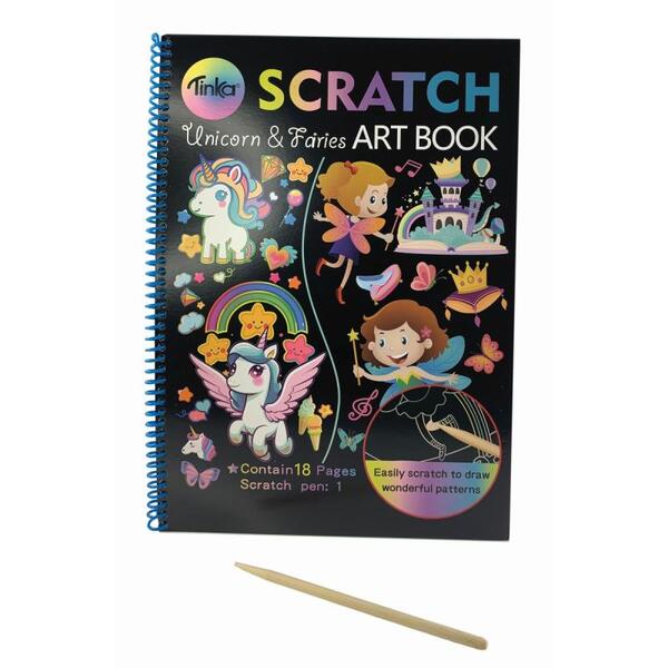 MAGIC SCRATCH BOK UNICORN/PRINSESSER 21x29,7CM TINKA UNICORN/PRINSESSER - PAPIRKOMPANIET