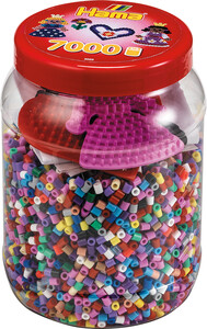 Hama Midi Perleeske Prinsesse  - 7000 stk Rød - Hama Midi perleposer 1000