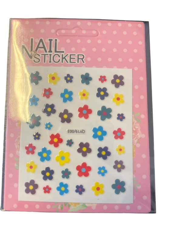 Nail Sticker Fargerike Blomster - Sminke