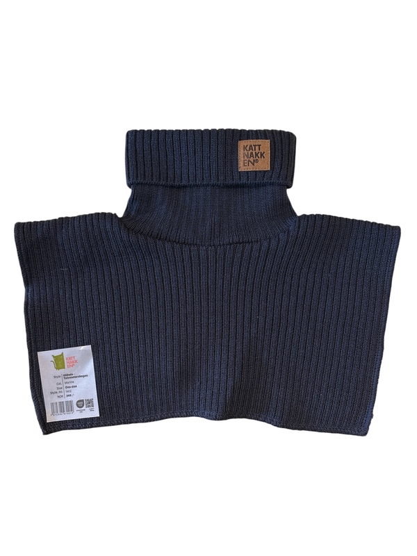 Kattnakken Hals Merinoull barn Marine - Kattnakken