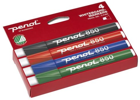 Penol Whiteboardpenn PENOL 850 skrå (4) 4pkn whiteboard-markers - Penol