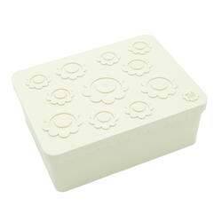 Blafre matboks i plast treroms - Blomst Matboks beige - Blafre