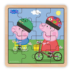 Peppa Gris Rammepuslespill 16 brikker peppa puslespill - Trepuslespill