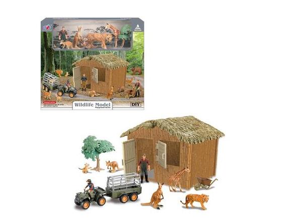 LEKESETT M/VILLE DYR (40X35CM) - dyrene kan avvike fra bilde da de er assortert Ville dyr - Salg