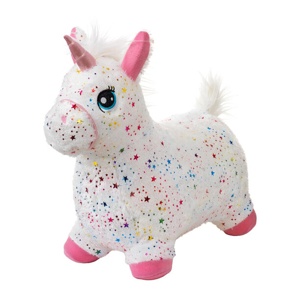 KREA Hop And Bounce Plush Horse - Rainbow Rainbow Unicorn - Krea