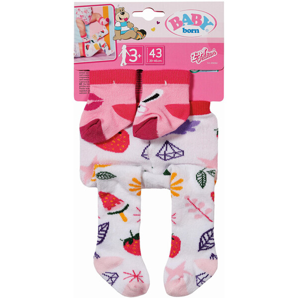Baby Born - Tights og sokker Rosa Sokker og lys Strømpebukse - Baby Born