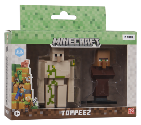 MINECRAFT 3D TOPPEEZ 2 PACK VINDU BOKS topeez - Minecraft