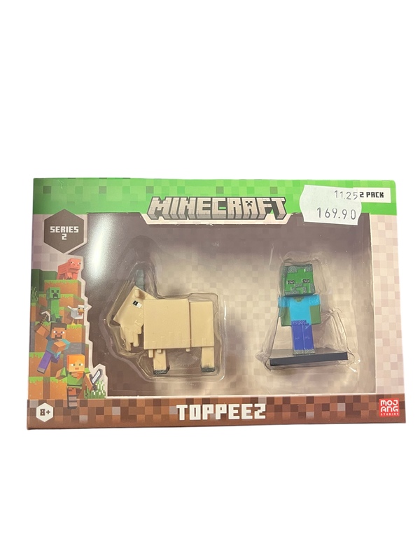 MINECRAFT 3D 6 CM FIGURE 2 PACK WINDOW BOX ASST Toppeez 9 - Minecraft
