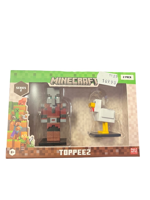 MINECRAFT 3D 6 CM FIGURE 2 PACK WINDOW BOX ASST Toppeez 3 - Minecraft