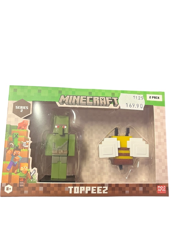 MINECRAFT 3D 6 CM FIGURE 2 PACK WINDOW BOX ASST Toppeez 4 - Minecraft