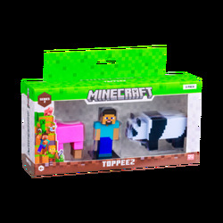 MINECRAFT 3D 6 CM FIGURE 3 PACK WINDOW BOX ASST Nr.3 - Minecraft