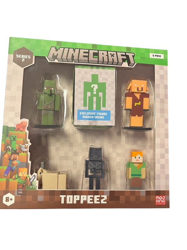 MINECRAFT 3D 6 CM FIGURE 6 PACK DELUXE BOX ASST Nr.3 - Minecraft
