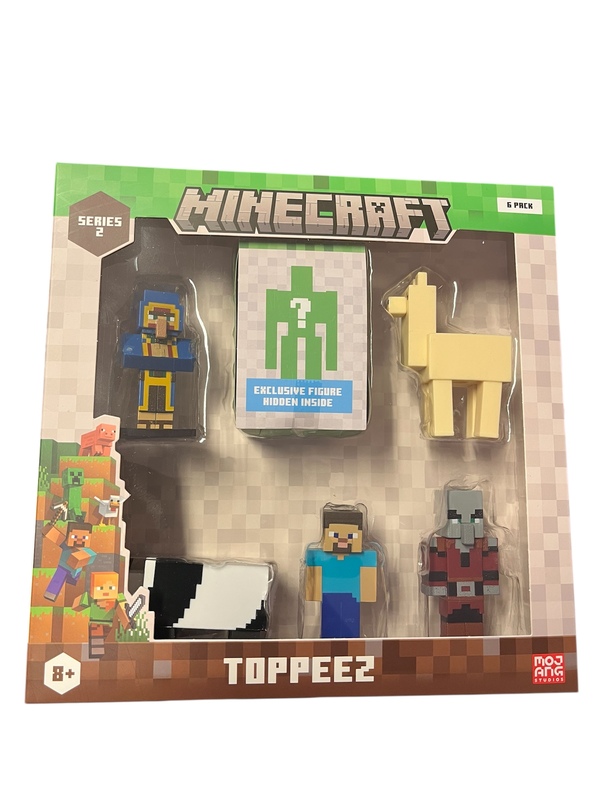 MINECRAFT 3D 6 CM FIGURE 6 PACK DELUXE BOX ASST Nr.4 - Minecraft