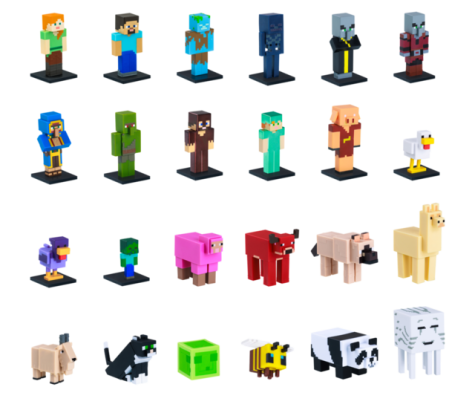 MINECRAFT 3D 6 CM FIGURE 1 PC FOILBAG S2 ASST CDU FOILBAG S2 ASST - Minecraft
