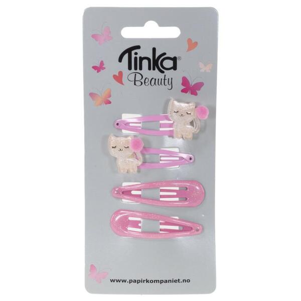 HÅRCLIPS 4 STK PUSEKATT TINKA BEAUTY Pusekatt - Tinka